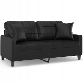 2-osobowa-sofa-z-poduszkami-czarna-140-cm-sztuczna-skora