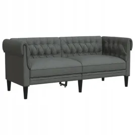 sofa-chesterfield-dwuosobowa-ciemnoszara-obita-tkanina