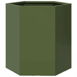 donica-ogrodowa-oliwkowa-szesciokatna-46x40x45-cm-stalowa