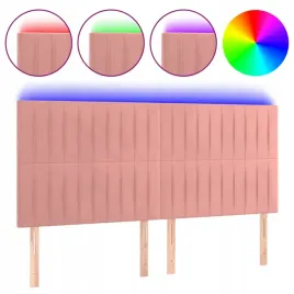 zaglowek-do-lozka-z-led-rozowy-180x5x118-128-cm-aksamit
