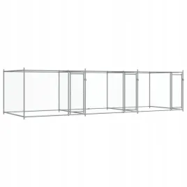 klatka-dla-psa-z-drzwiami-szara-6x2x15-m-stal