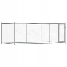 klatka-dla-psa-z-drzwiami-szara-4x2x15-m-stal