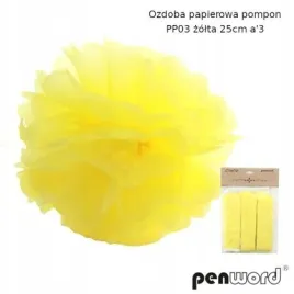 ozdoba-papierowa-pompon-zolta-25cm-3szt-penword