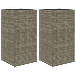 donice-ogrodowe-2-szt-szare-40x40x80-cm-rattan-pe