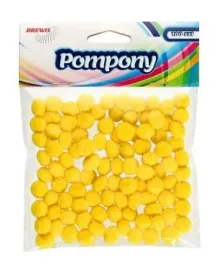 pompony-zolte-10mm-100szt