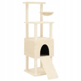 drapak-dla-kota-z-sizalowymi-slupkami-kremowy-153-cm