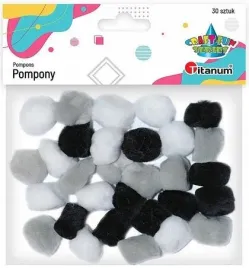 pompony-akrylowe-25mm-szare-30szt