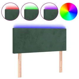zaglowek-do-lozka-z-led-ciemnozielony-90x5x78-88-cm-aksamit