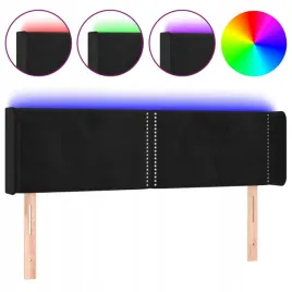 zaglowek-do-lozka-z-led-czarny-147x16x78-88-cm-aksamit