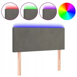 zaglowek-do-lozka-z-led-ciemnoszary-100x5x78-88-cm-aksamit