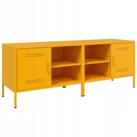 szafki-pod-telewizor-2-szt-musztardowe-68x39x505-cm-stal