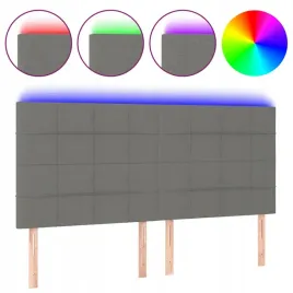 zaglowek-do-lozka-z-led-ciemnoszary-200x5x1