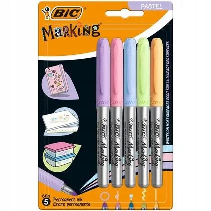 marker-marking-pastel-permanentny-5-kolorow-bic-bic