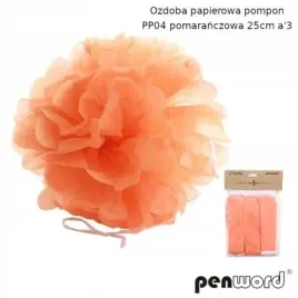 ozdoba-papierowa-pompon-pomaranczowa-25cm-3szt-penword