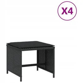 stolki-ogrodowe-z-poduszkami-4-szt-czarne-40x