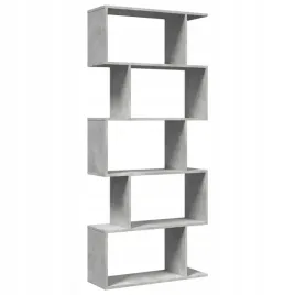 regal-przegroda-5-poziomow-szarosc-betonu-70x24x161-cm
