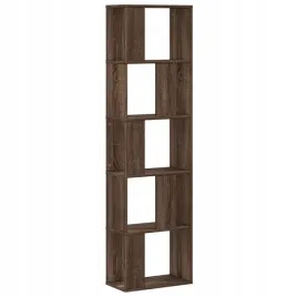 5-poziomowy-regal-na-ksiazki-brazowy-dab-45x235x1625-cm