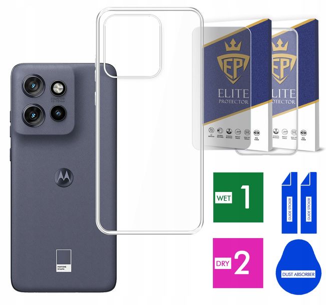 ﻿ETUI NA TELEFON MOTOROLA EDGE 50 NEO CLEAR CASE PRZEZROCZYSTE + SZKŁO