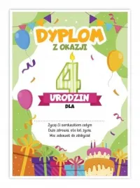 dyplom-a5-urodzinowy-czwarte-urodziny-5szt-learnhow