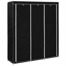 szafa-z-przegrodami-i-drazkami-czarna-150x45x175-cm-tkanina