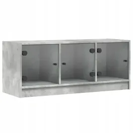 szafka-tv-ze-szklanymi-drzwiami-szarosc-betonu-102x37x42-cm