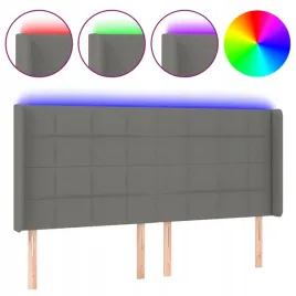 zaglowek-do-lozka-z-led-ciemnoszary-203x16x