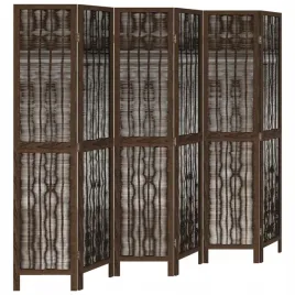 parawan-pokojowy-6-panelowy-ciemny-braz-lite-drewno-paulowni