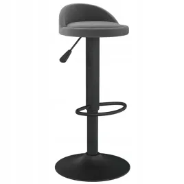 stolek-barowy-ciemnoszary-obity-aksamitem