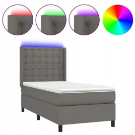 lozko-kontynentalne-z-materacem-i-led-szara-ekoskora-80x200-cm
