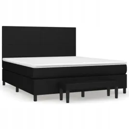 lozko-kontynentalne-z-materacem-czarne-tkanin