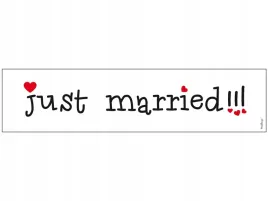 tablica-na-samochod-just-married-slub-wesele