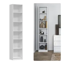 polski-regal-na-ksiazki-do-salonu-witryna-40-cm-x-200-cm-x-29-cm-bialy-mat