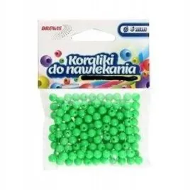 koraliki-do-nawlekania-zielone-sznurek-6mm-16g