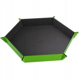 gamegenic-magnetic-dice-tray-hexagonal-black-green