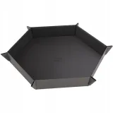 gamegenic-magnetic-dice-tray-hexagonal-black-gray