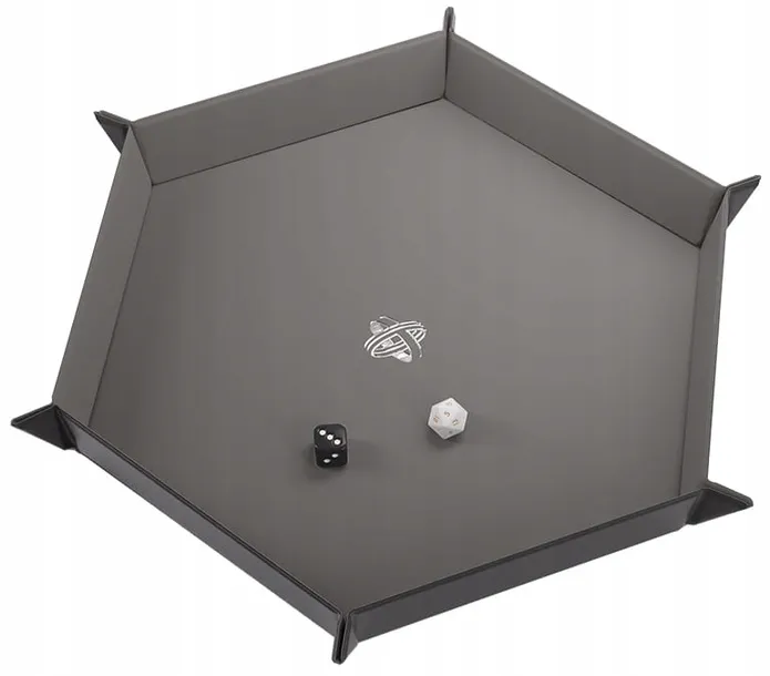 gamegenic-magnetic-dice-tray-hexagonal-black-gray-liczba-sztuk-1-szt