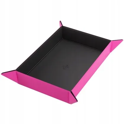 gamegenic-magnetic-dice-tray-rectangular-black-pink