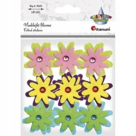 naklejki-filcowe-3d-kwiaty-z-krysztalem-mix-18szt