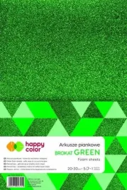arkusze-piankowe-brokat-a4-ziel-5szt-happy-color