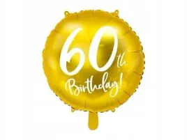balon-foliowy-60th-birthday-45cm-zloty-partydeco