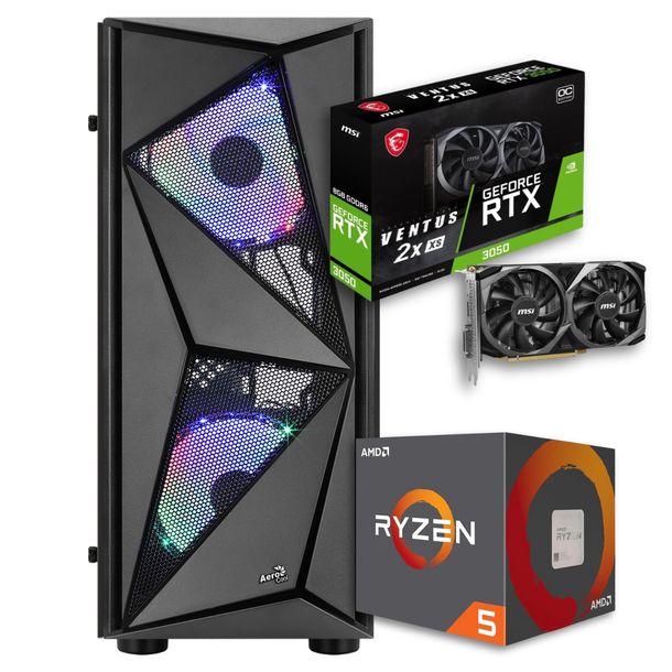 Komputer Gamingowy Ryzen 5 4,2GHz || RTX 3050 6GB || 32GB/1TB SSD Win 11