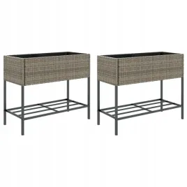 donice-ogrodowe-z-polka-2-szt-szare-90x40x7