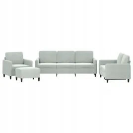 4-cz-komplet-wypoczynkowy-jasnoszary-obity-aksamitem