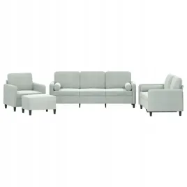 4-cz-komplet-wypoczynkowy-z-poduszkami-jasnoszary-aksamit