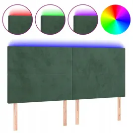 zaglowek-do-lozka-z-led-ciemnozielony-160x5