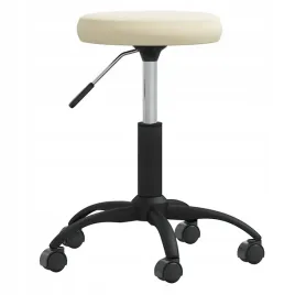 krzeslo-obrotowe-biurowe-kremowe-aksamitne