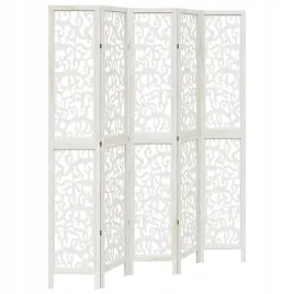 parawan-pokojowy-5-panelowy-bialy-lite-drewno