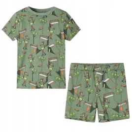 pizama-dziecieca-z-krotkimi-rekawami-khaki-128