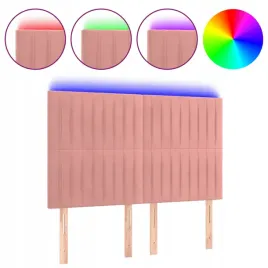 zaglowek-do-lozka-z-led-rozowy-144x5x118-128-cm-aksamit