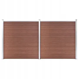 ogrodzenie-do-ogrodu-wpc-353-x-186-cm-brazowe